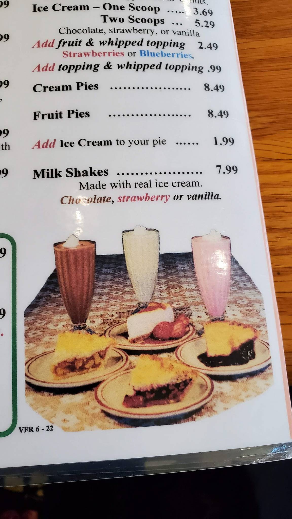 Menu at Vittles Family Restaurant, Anderson