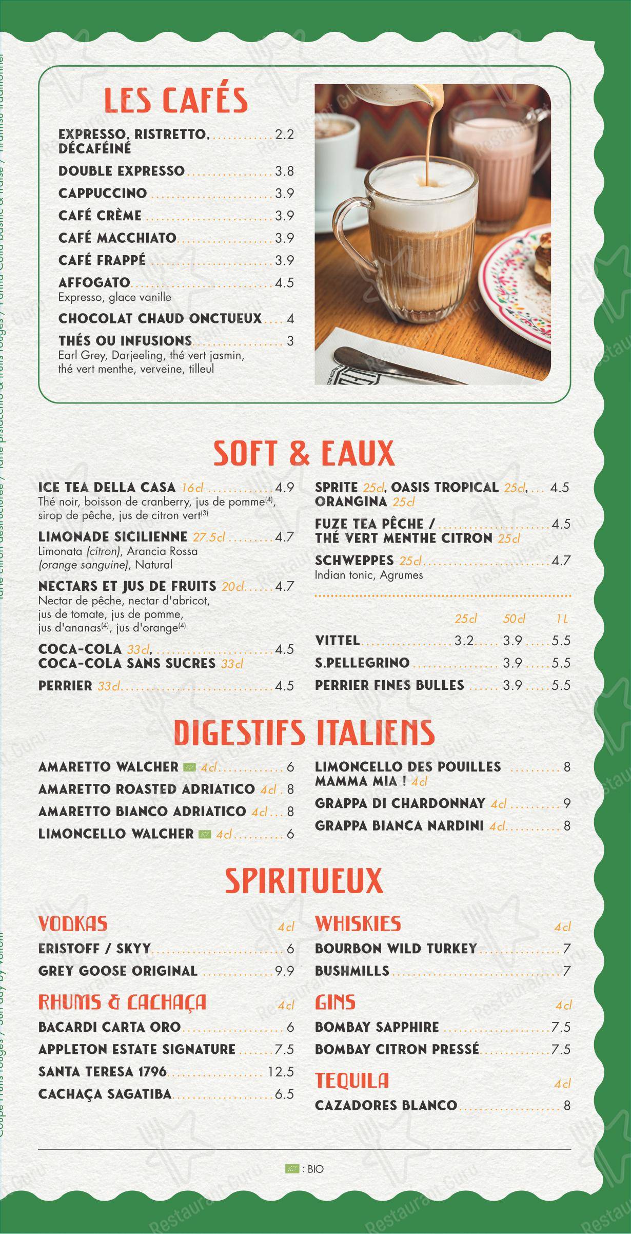 Menu pour Volfoni Servon dans Servon