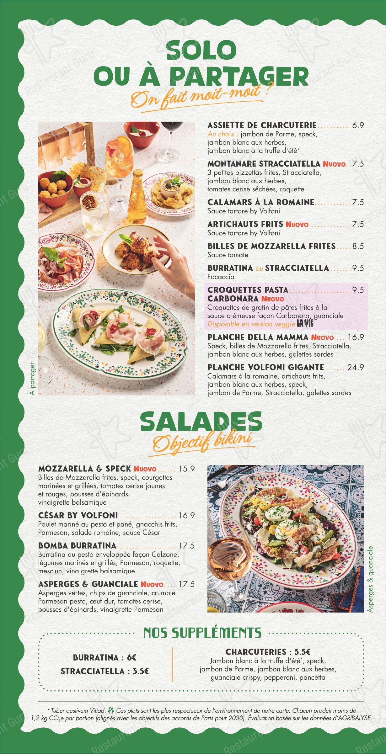 Volfoni Servon dans Servon - Menu