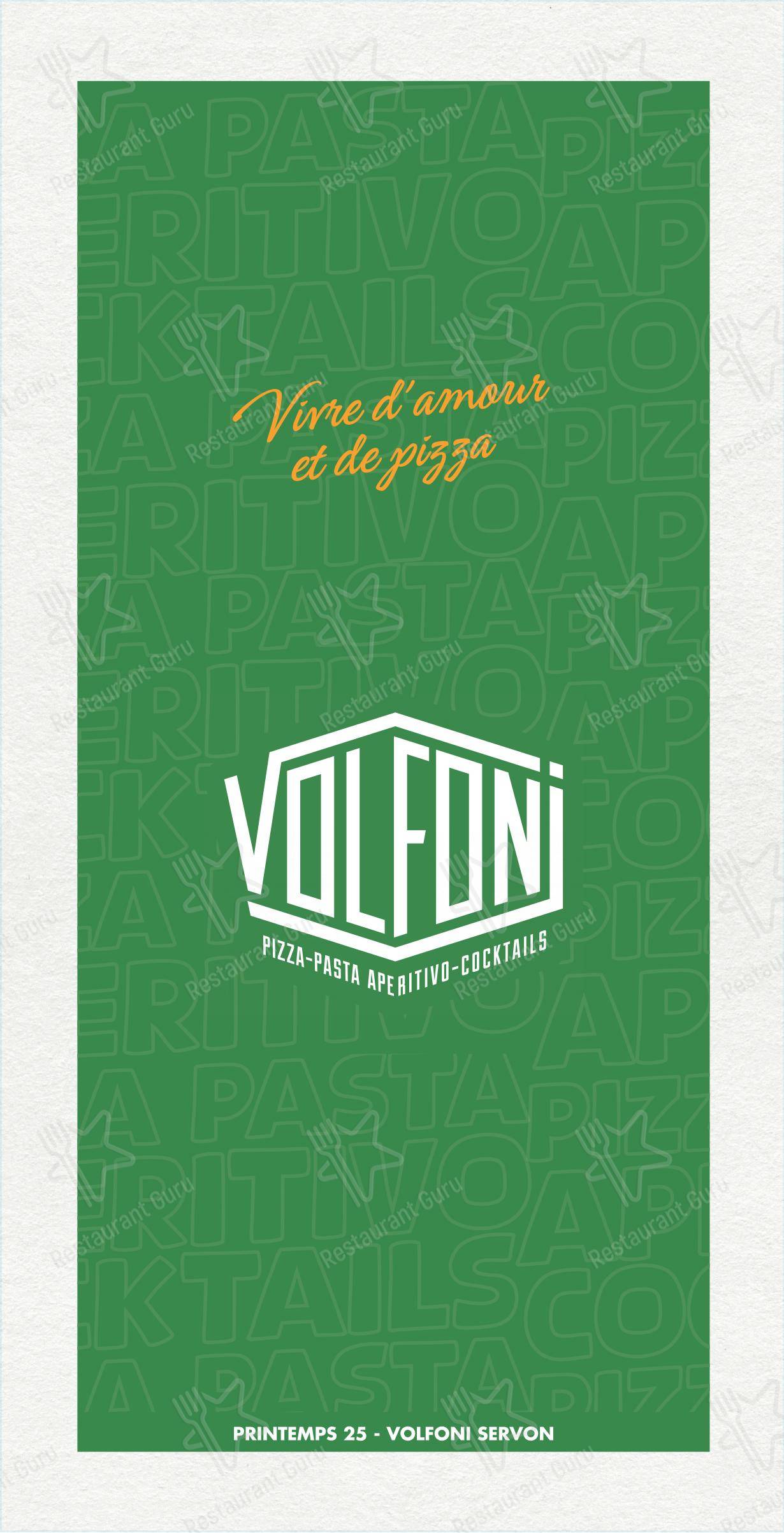 Menu pour Volfoni Servon dans Servon
