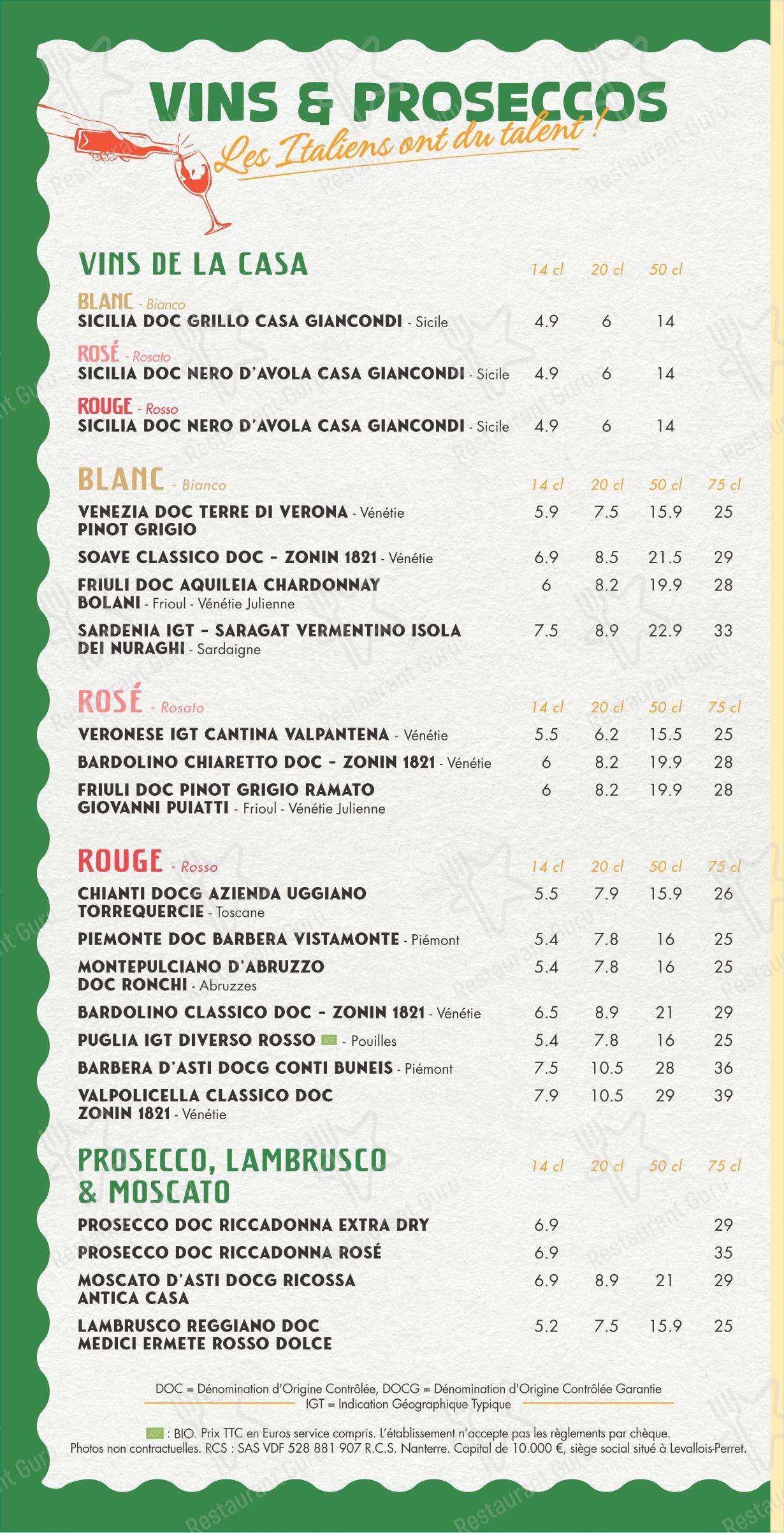 Volfoni Servon dans Servon - Menu