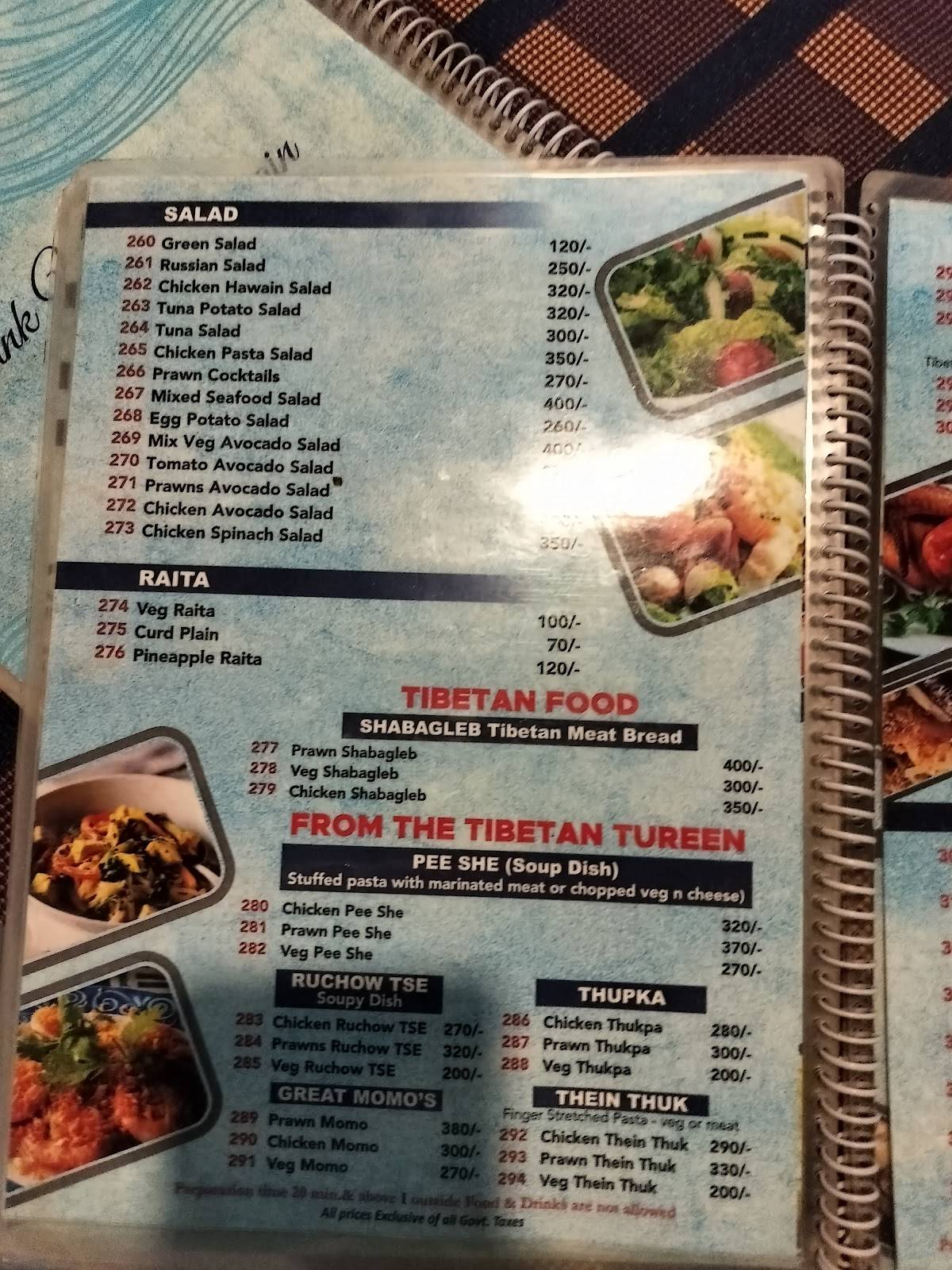 Vrundavan Bar & Restaurant menu