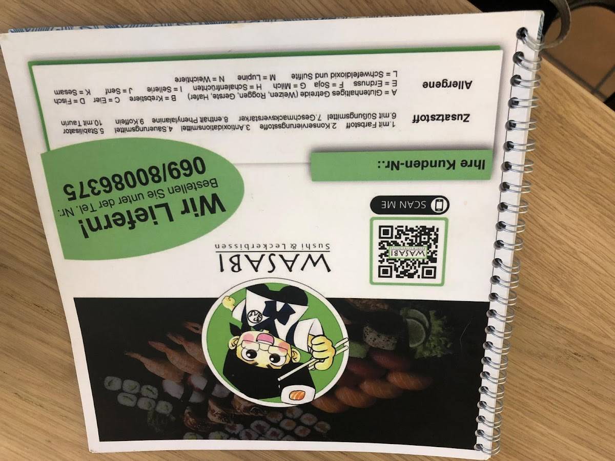 Menu de Wasabi