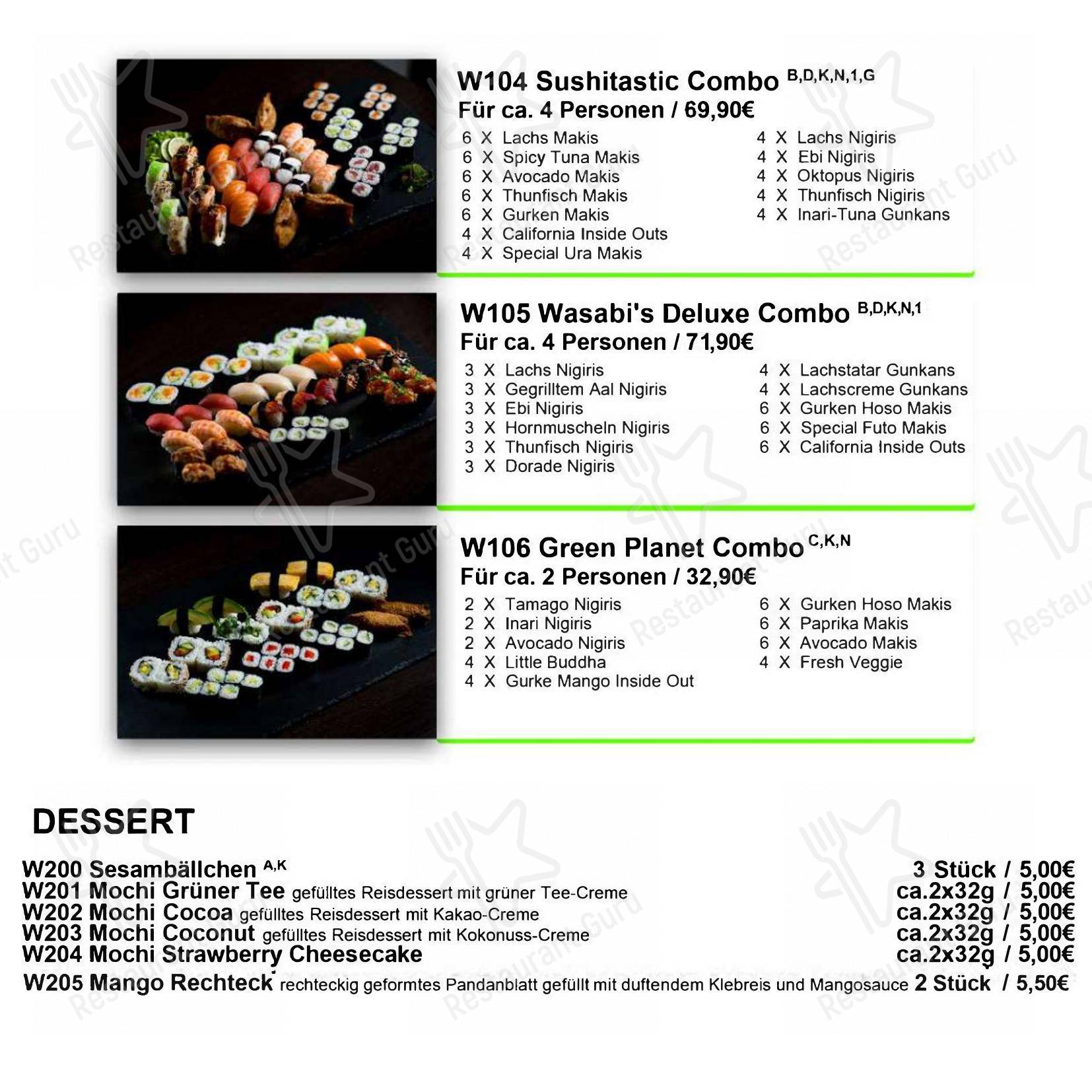 Wasabi dans Offenbach-sur-le-Main - Menu