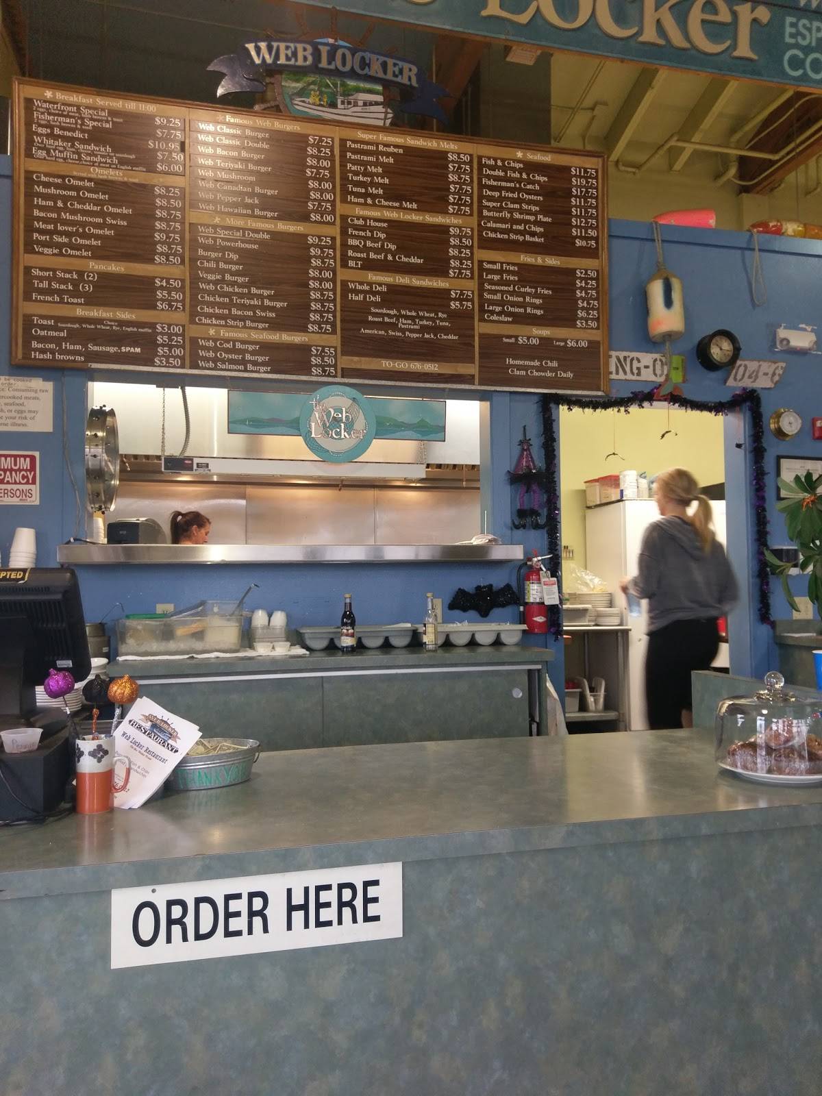 Menu at Web Locker Restaurant, Bellingham