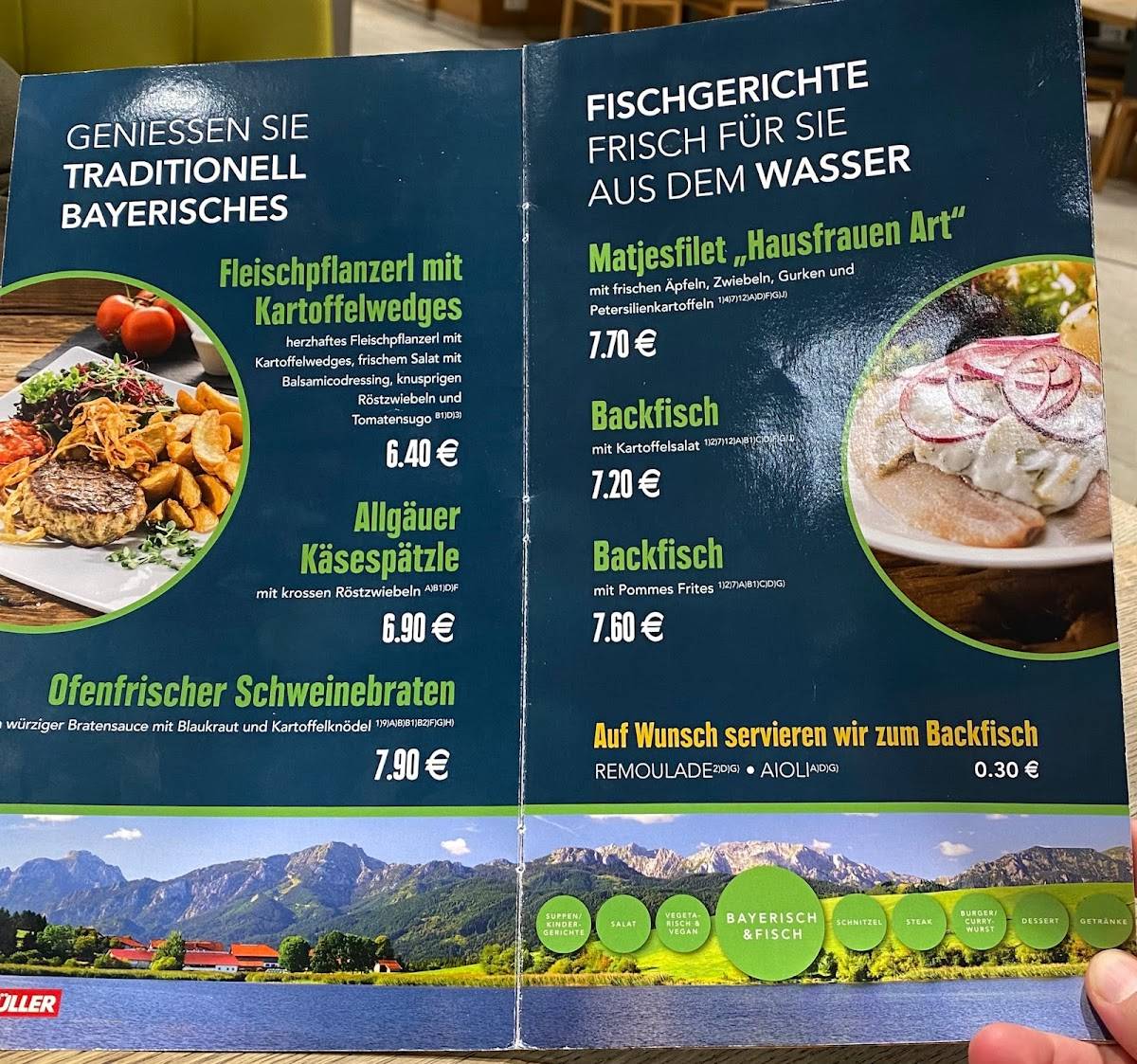 Speisekarte von Segmüller's Restaurant, Weiterstadt