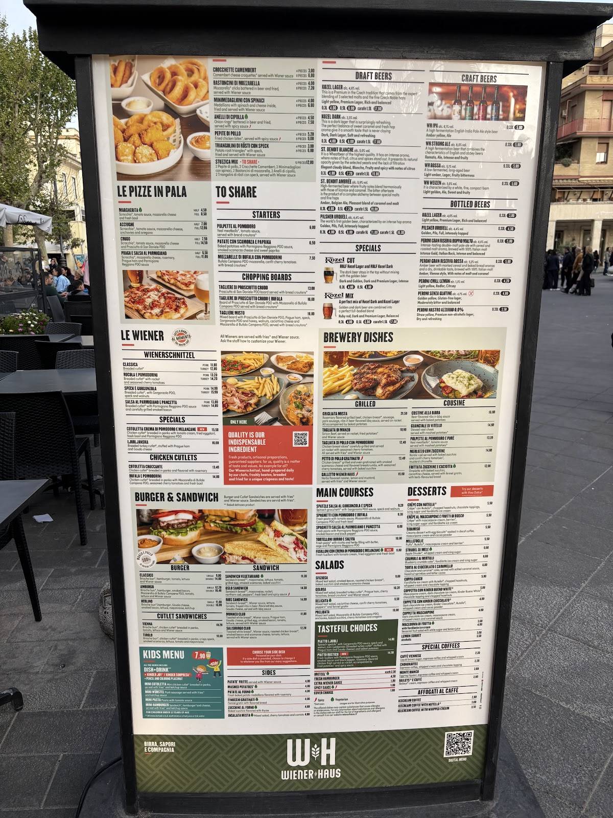 Menu di Wiener Haus 