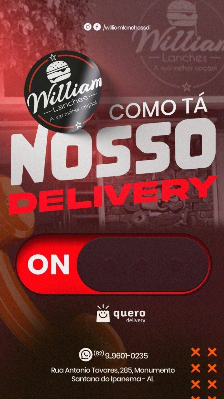 William Lanches cardápio