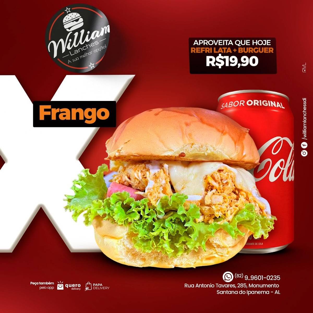 William Lanches cardápio