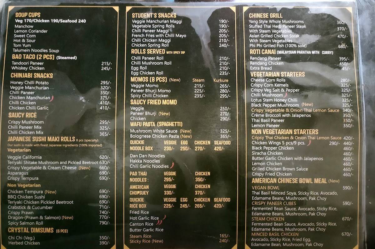 Wok Singh menu