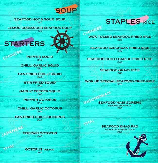 Wok Up menu