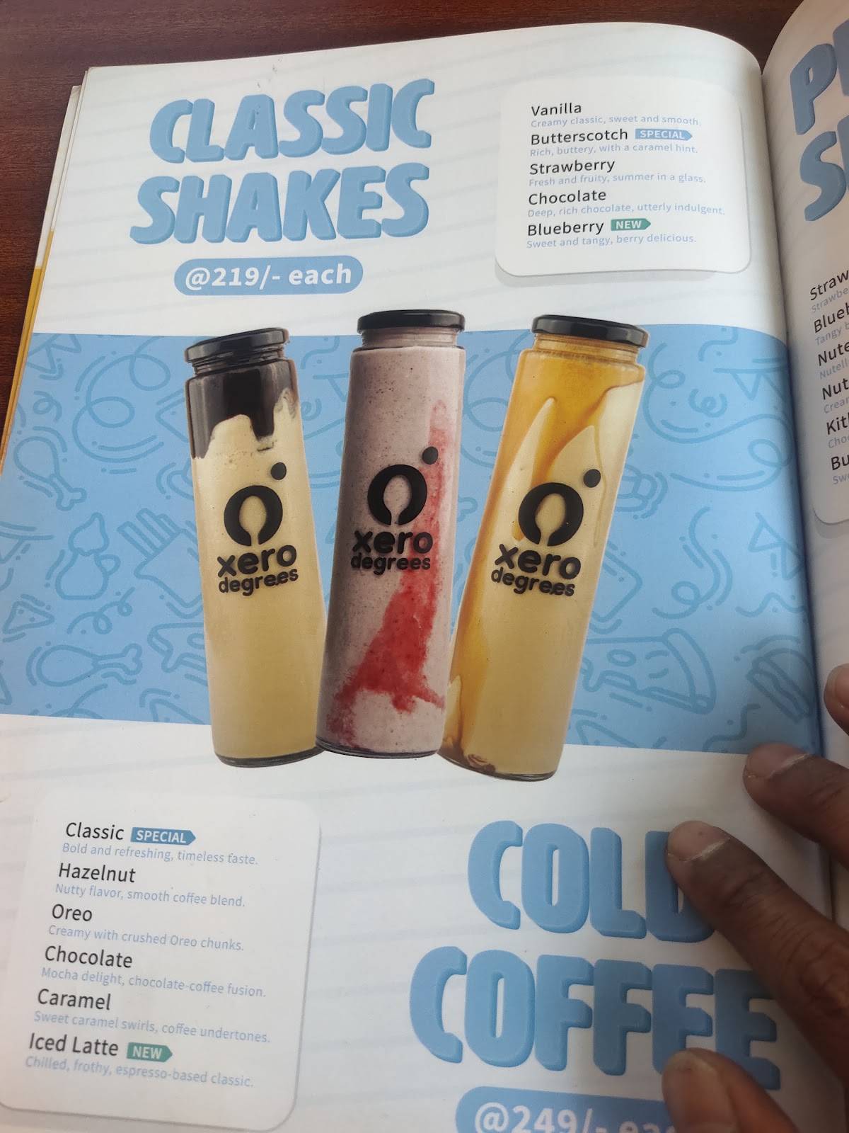 Xero Degrees menu