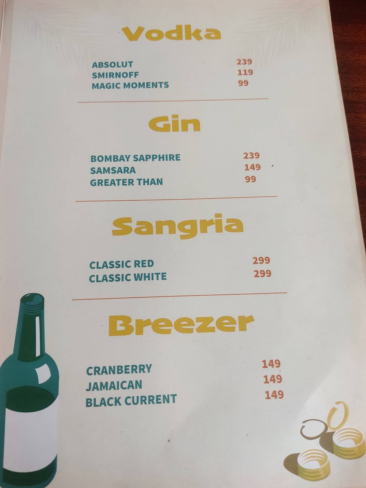 Xero Degrees menu