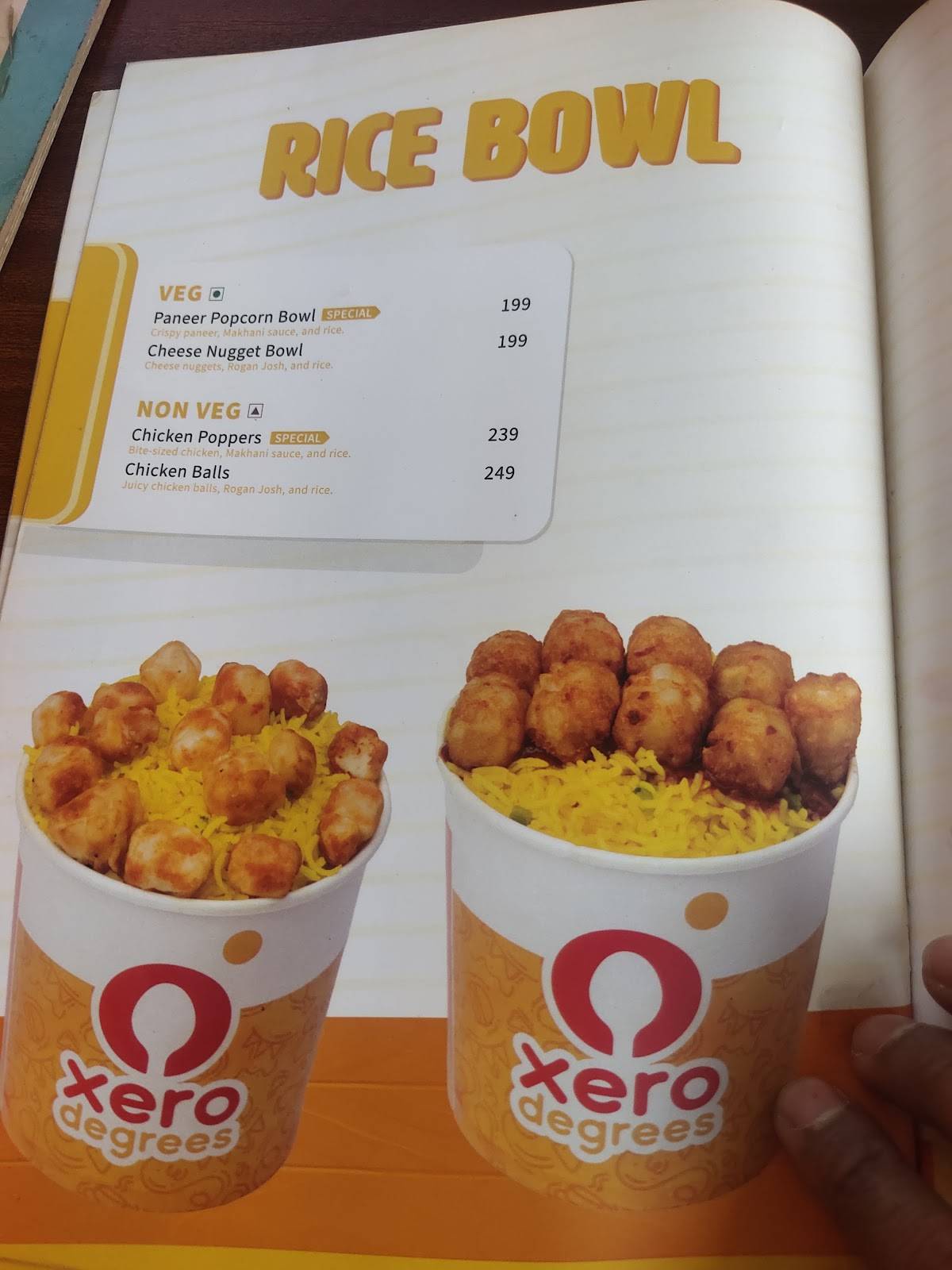 Xero Degrees menu