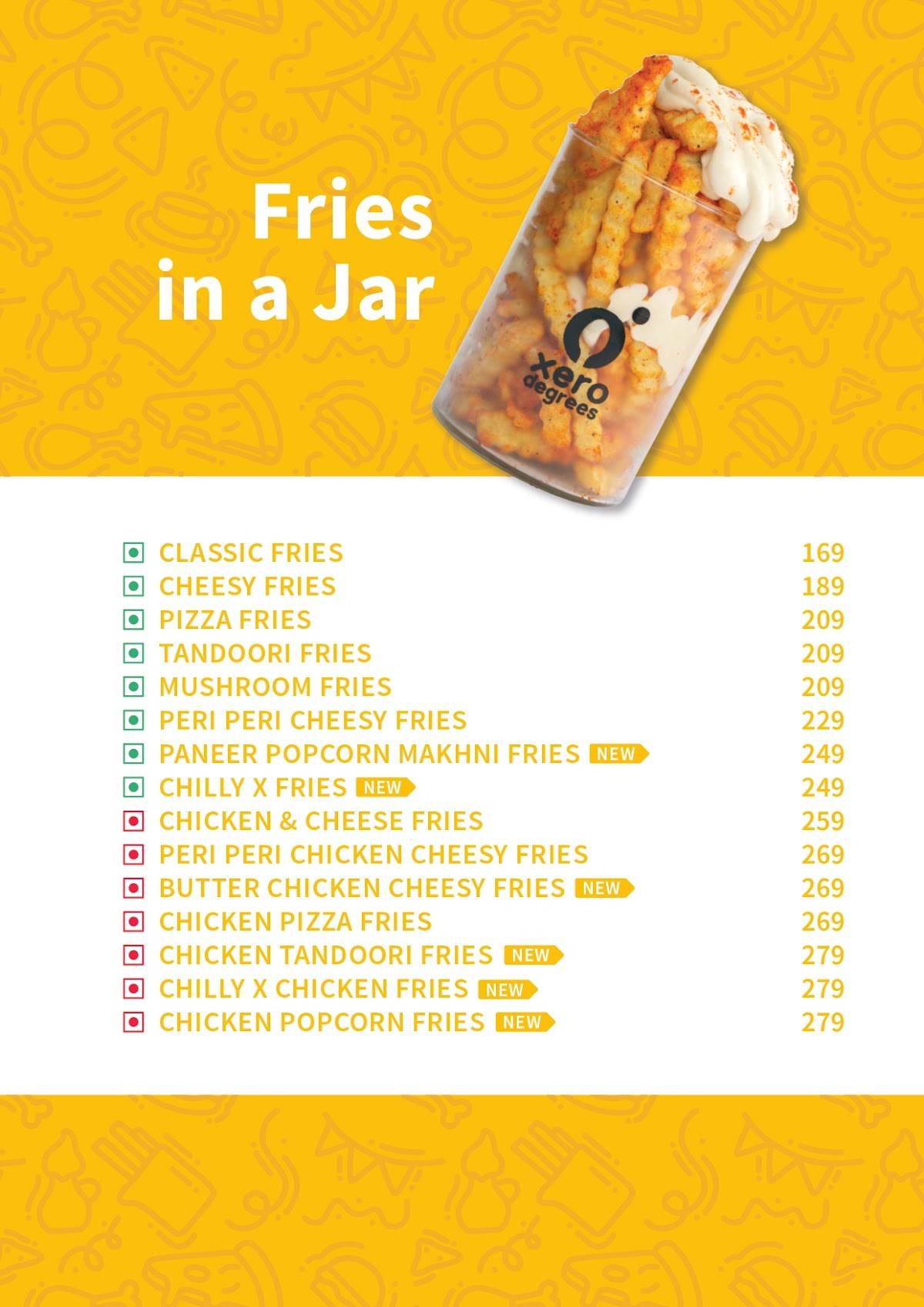 Xero degrees rohini menu