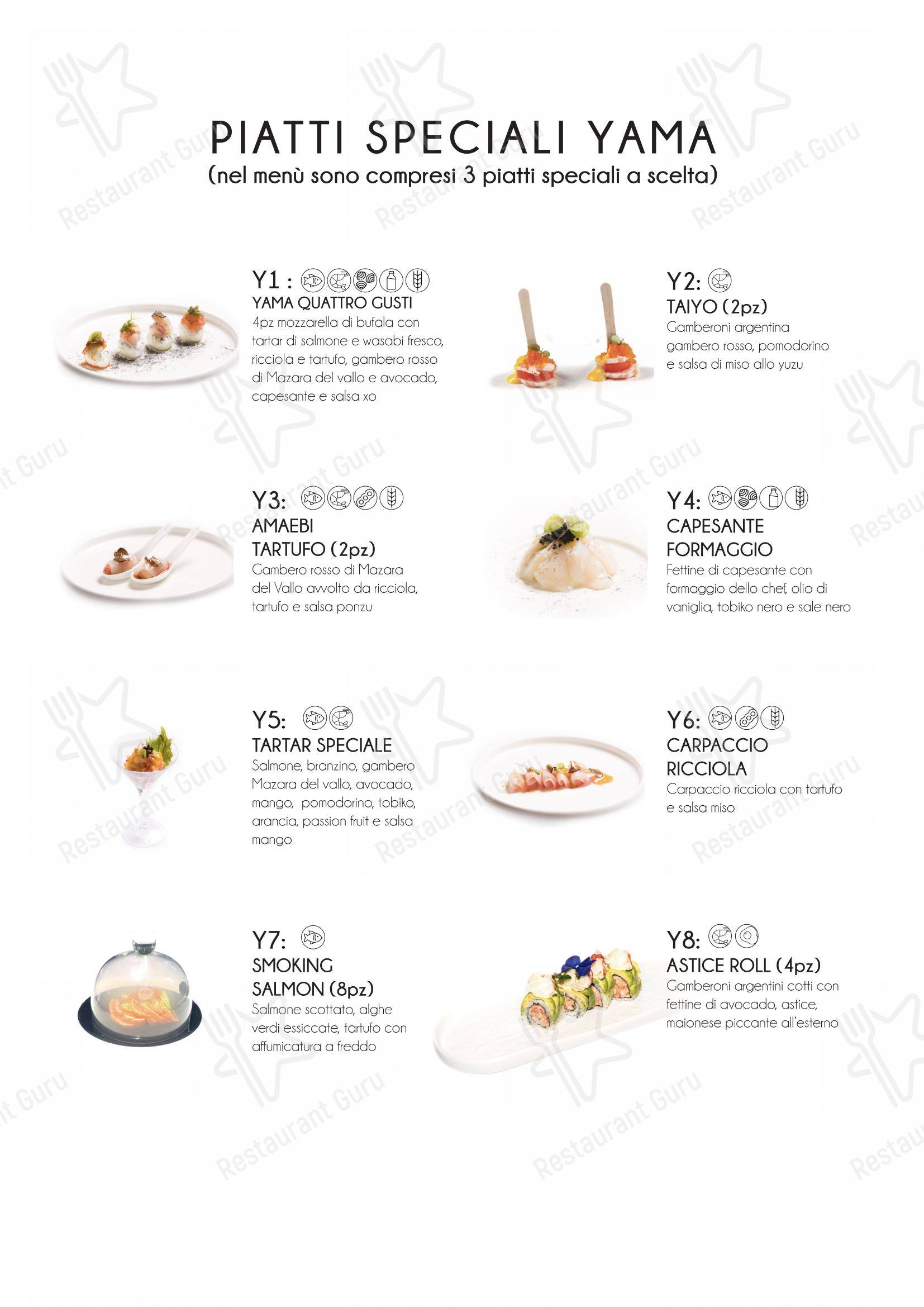 Yama Sushi Experience in Genova - Menu bar