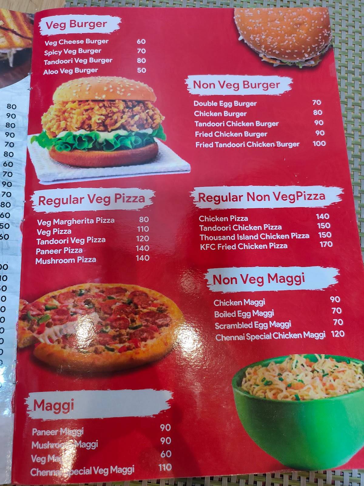 Yum Sandwich Cafe menu