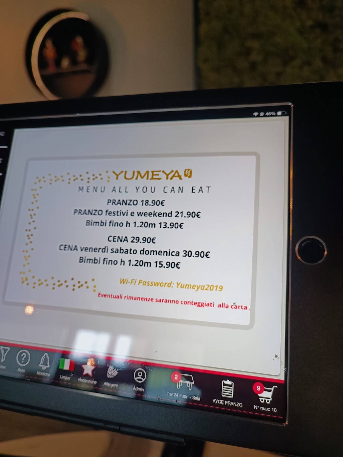 Menu di Yumeya 