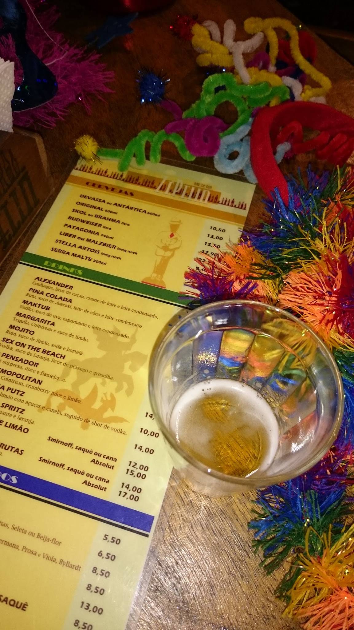 Bar Zépelin cardápio