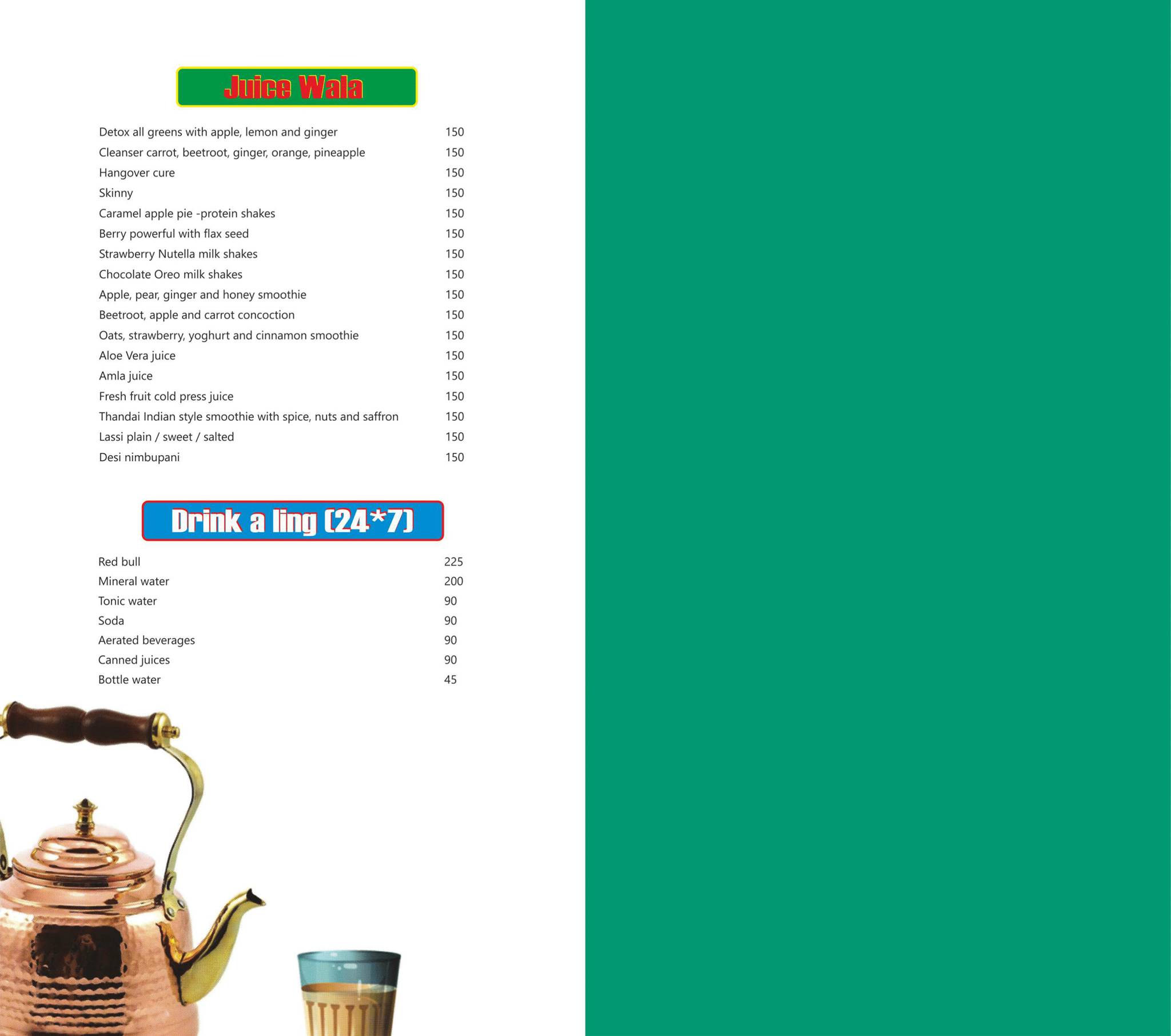 Zone by The Park Hotel, Coimbatore menu