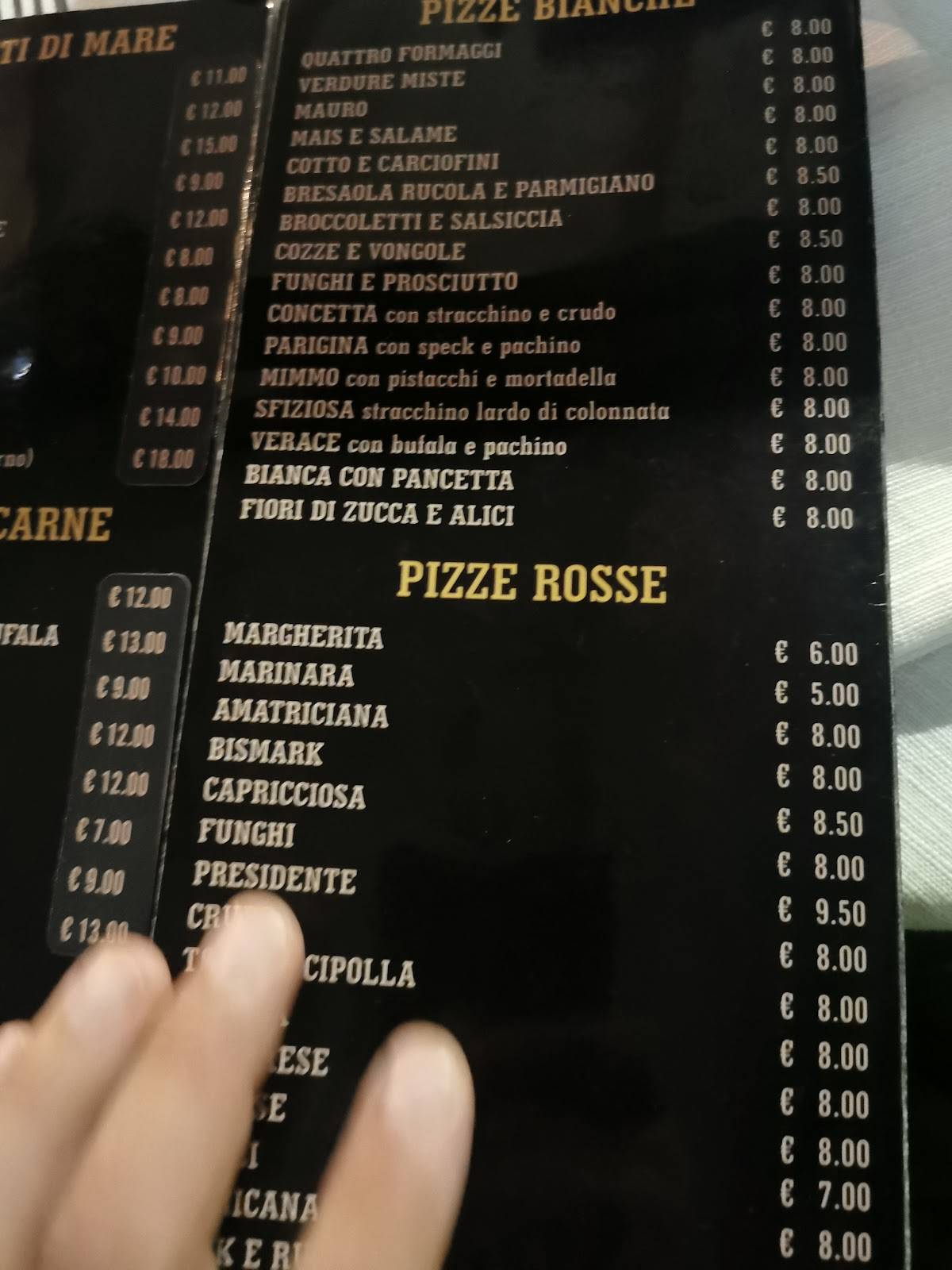 Menu di Zucchero E Limone 