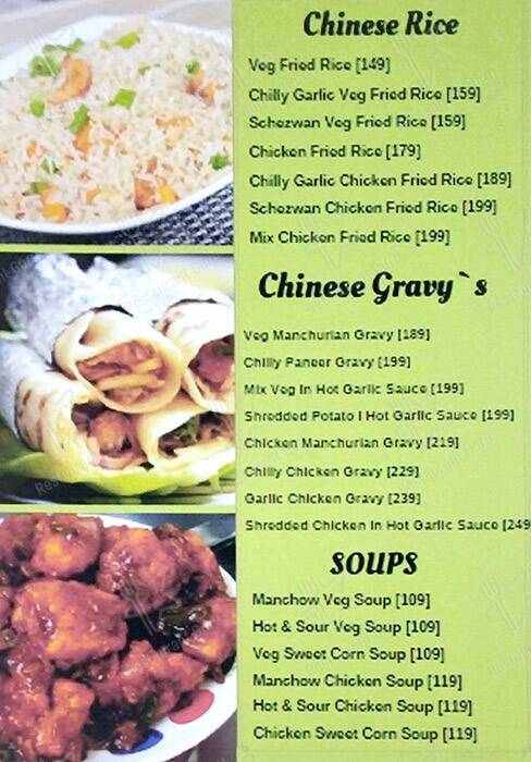 Hungrys Nights menu