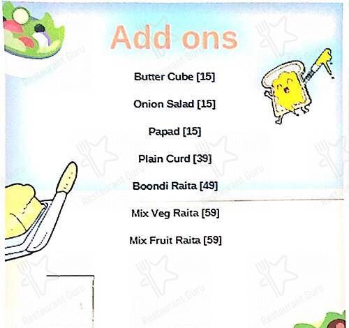 Hungrys Nights menu