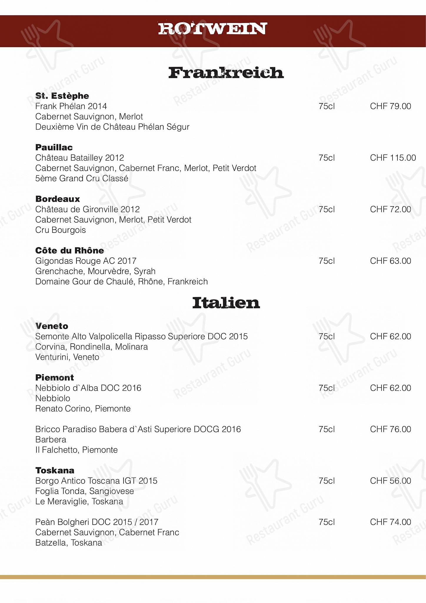 Menu di Restaurant elements - OUR MENU
