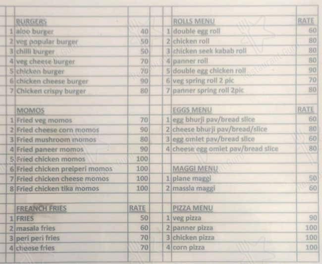 Cafe Dear menu