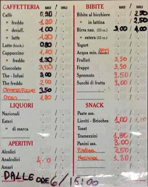 Menu di Gran Forno Lucarelli 