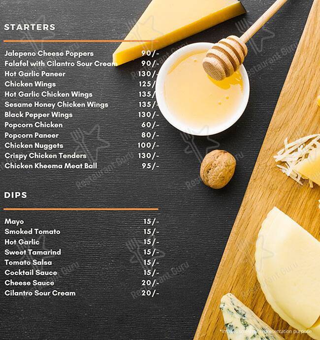Olives & Saffron menu