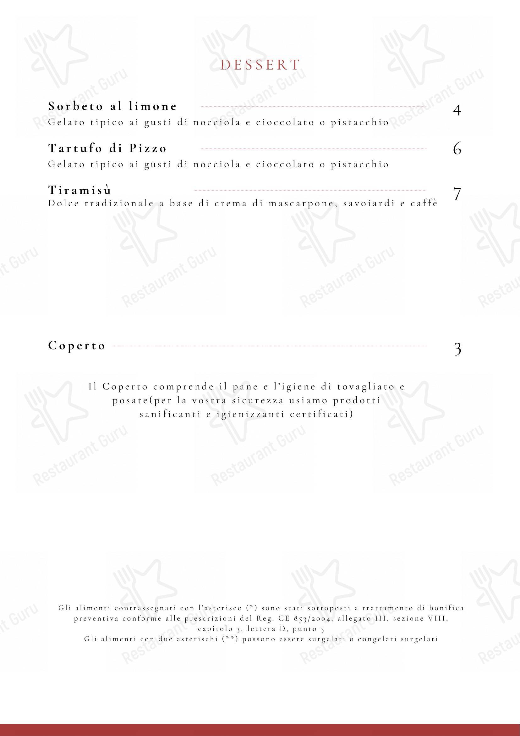 Menu di 3 Nodi Tropea - Menu bar