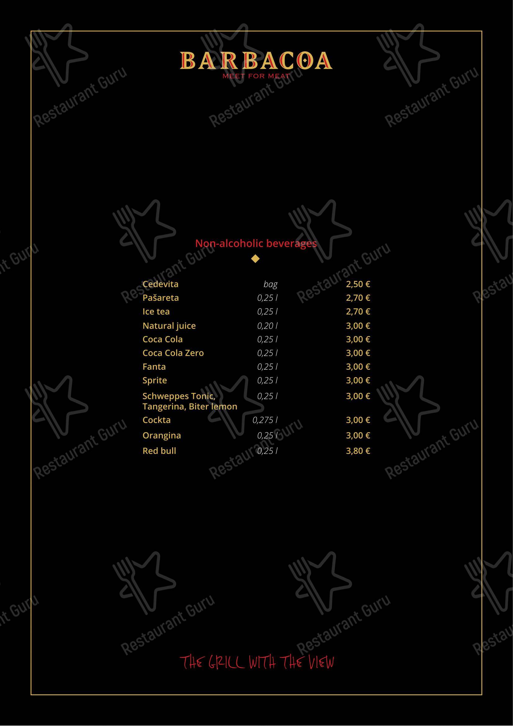 Menu bar per Barbacoa in Fiume