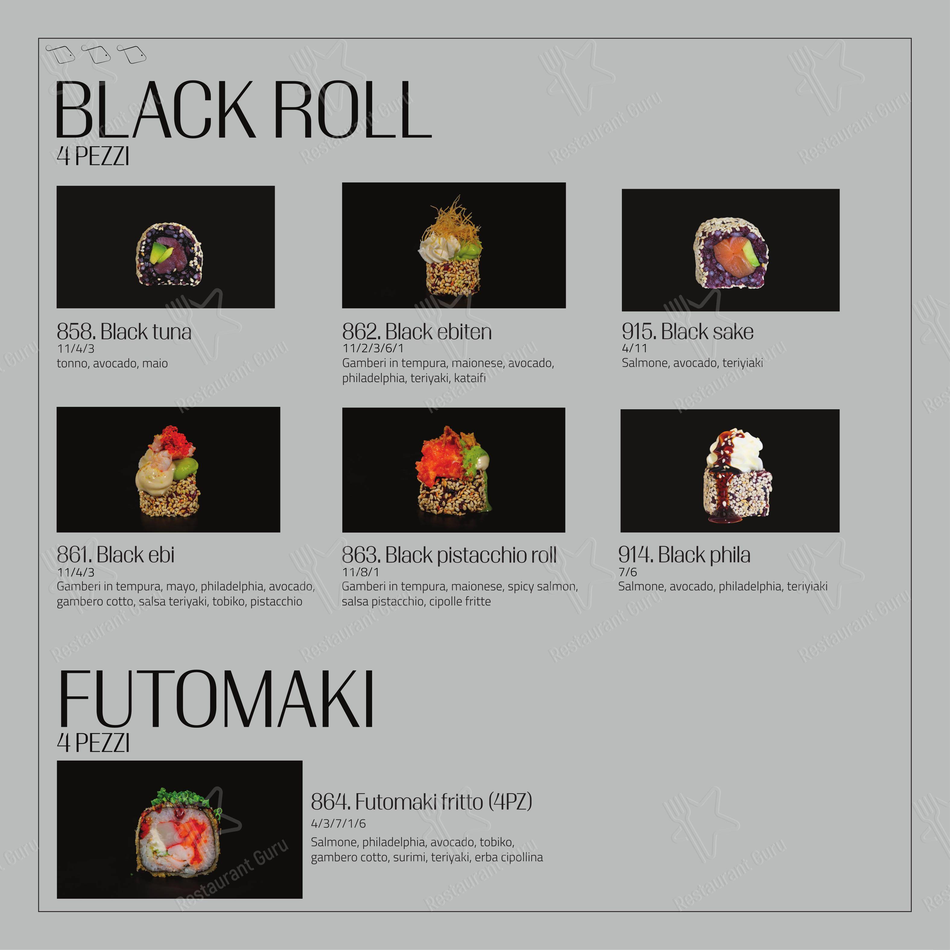 Feel Sushi in Imola - Menu bar