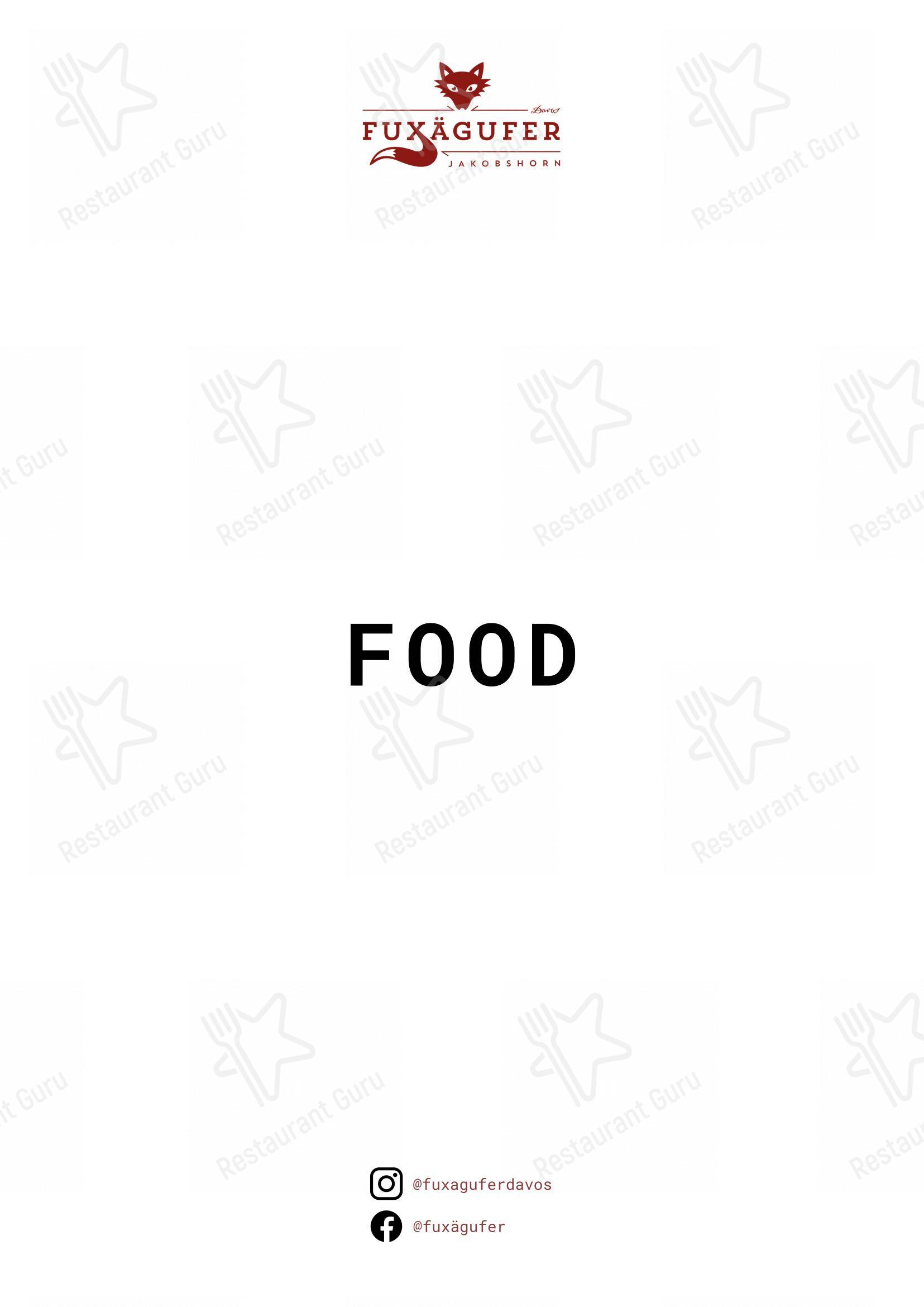 Menu per Fuxägufer ristorante