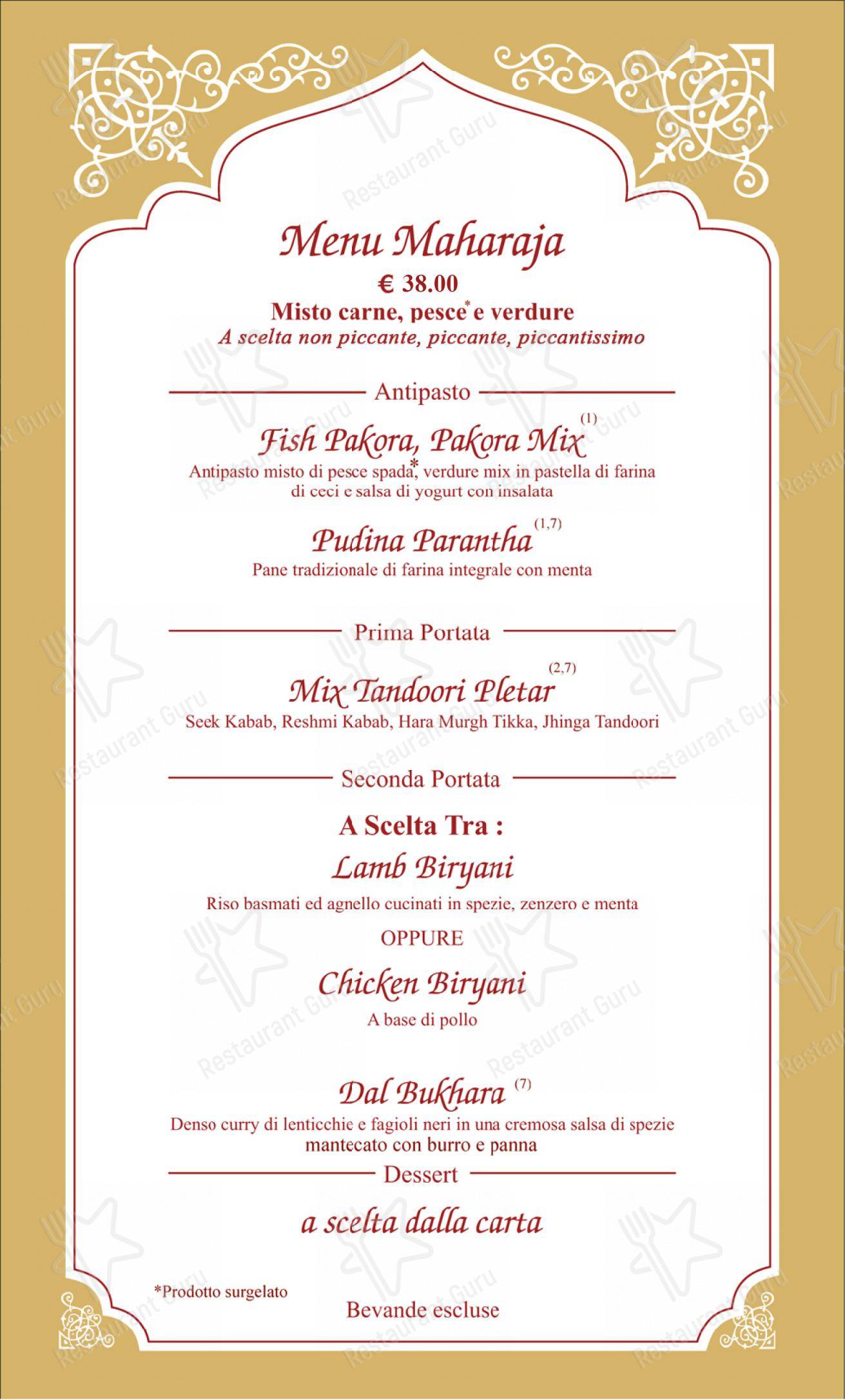 Основное меню per Gandhi Ristorante Indiano TORINO in Torino
