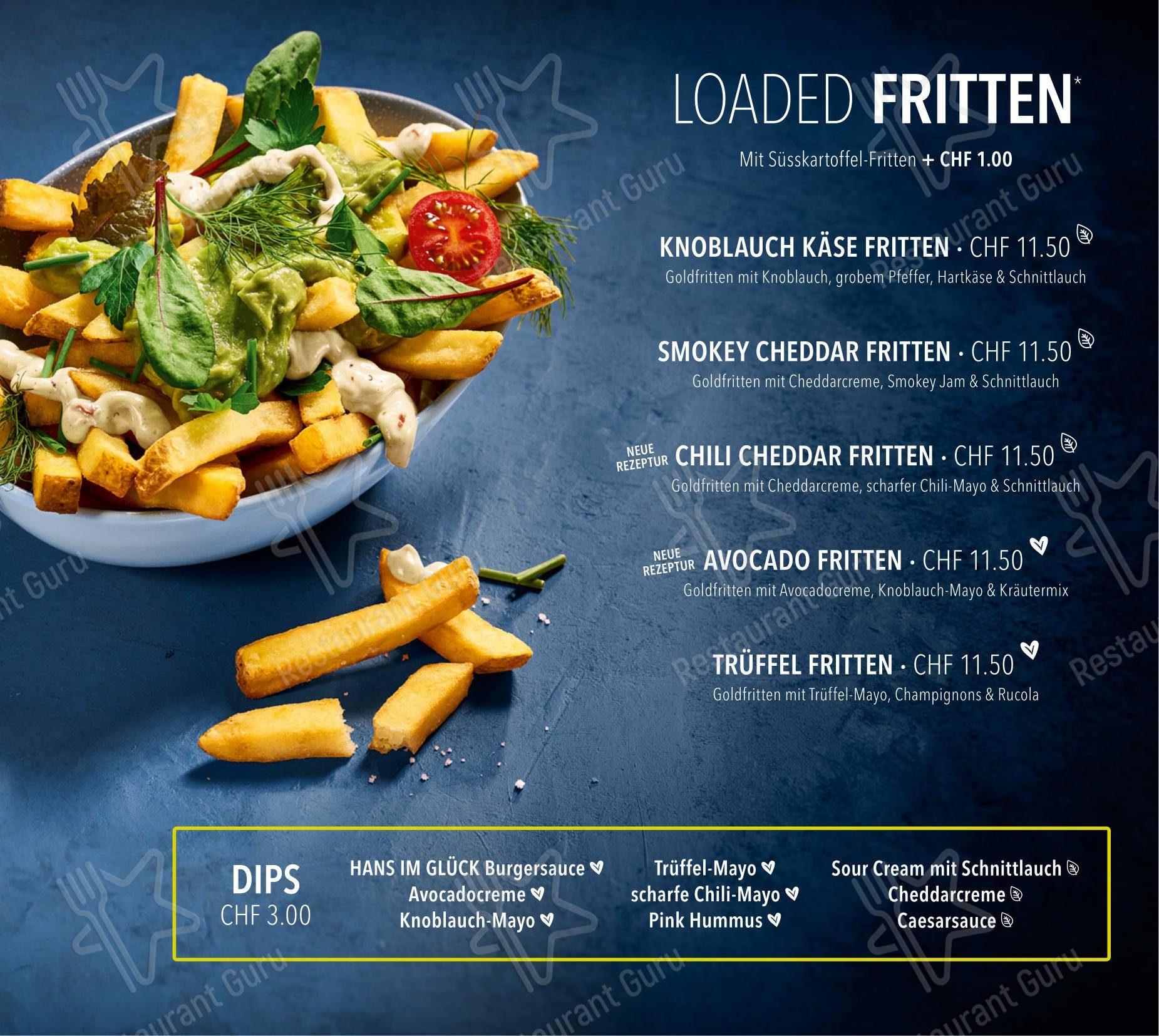 Menu per HANS IM GLÜCK - CHUR City West in Coira