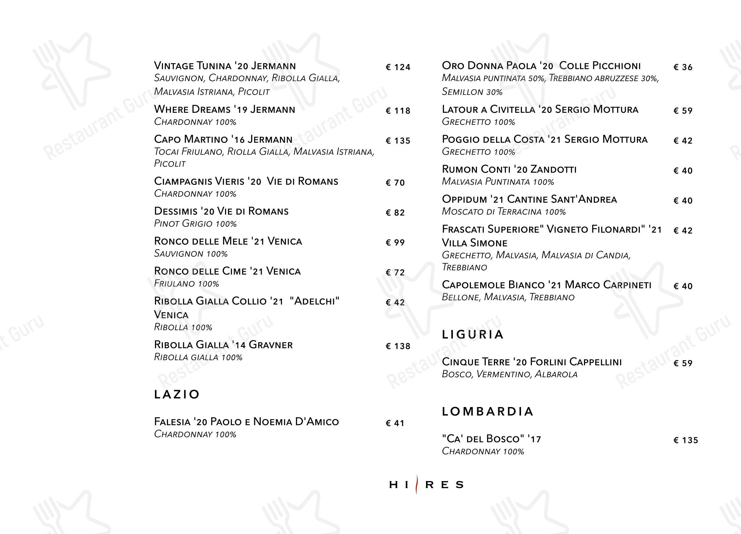 Hi-Res in Roma - Ночное меню