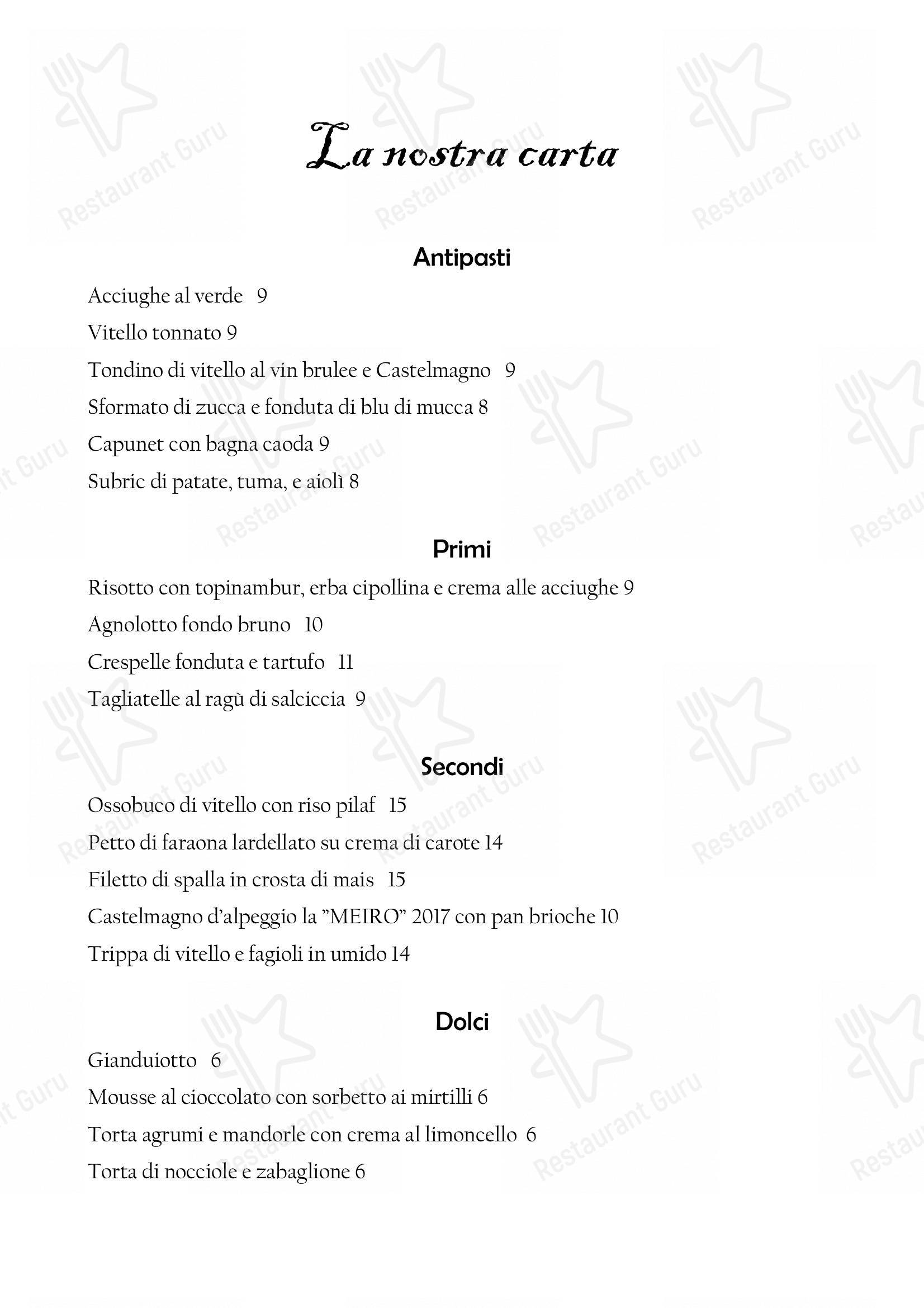 Menu di Il Nuovo Zuavo - Wok Menu
