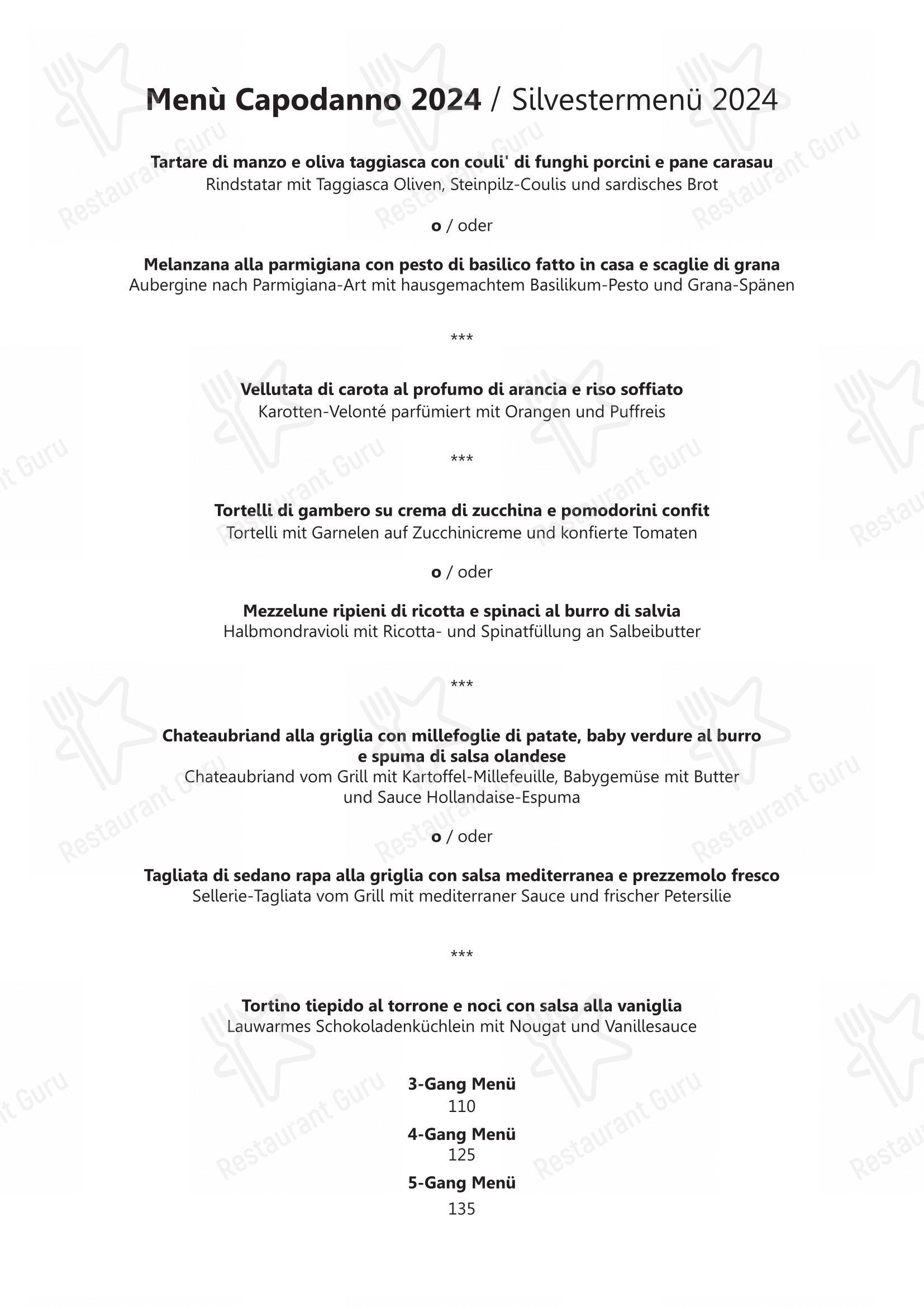 Menu di Klingler's Ristorante Ascona - Коктейльная карта