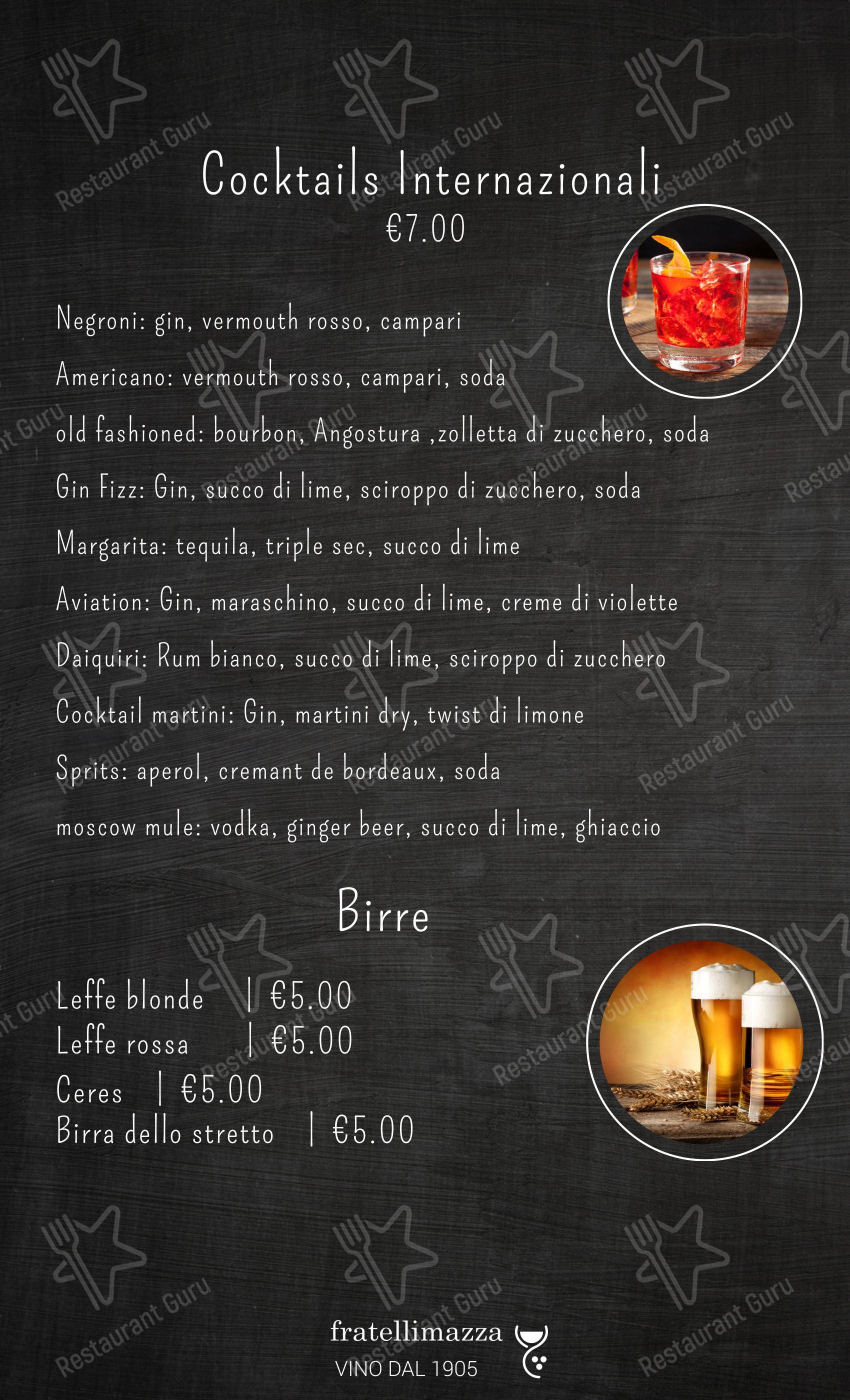 Menu per Le Stanze wineria in Ragusa