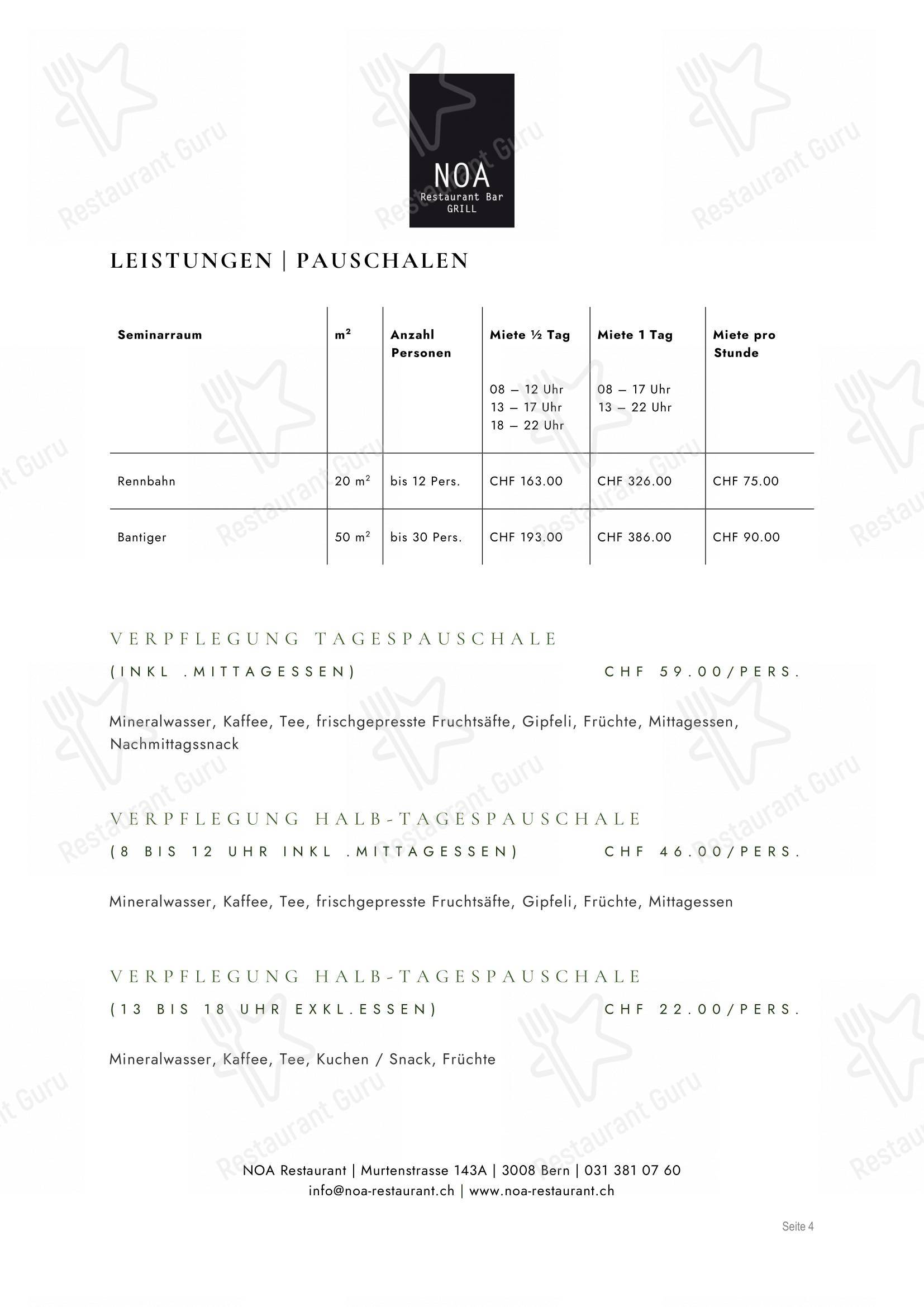 Menu di Noa - Menu bar