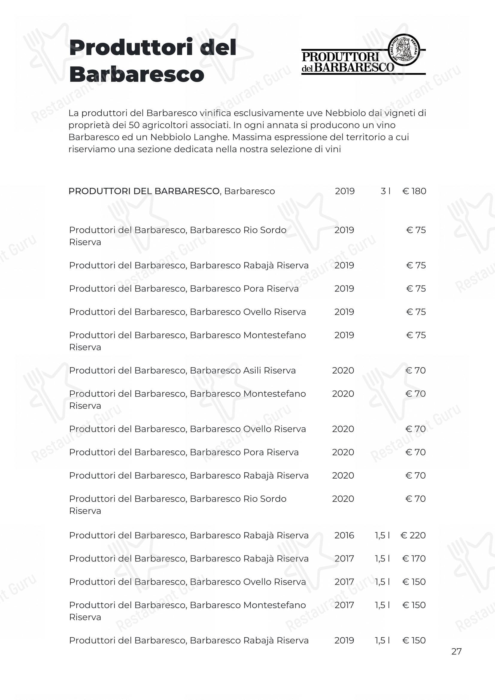 Osteria Italia Citabiunda in Alba - 菜单