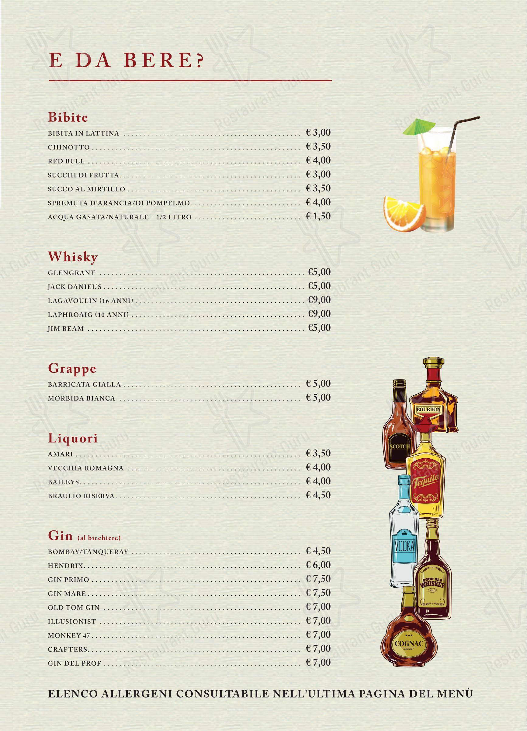 Menu per Paninoteca Ermete di Greco caffè s.r.l. in Lecco