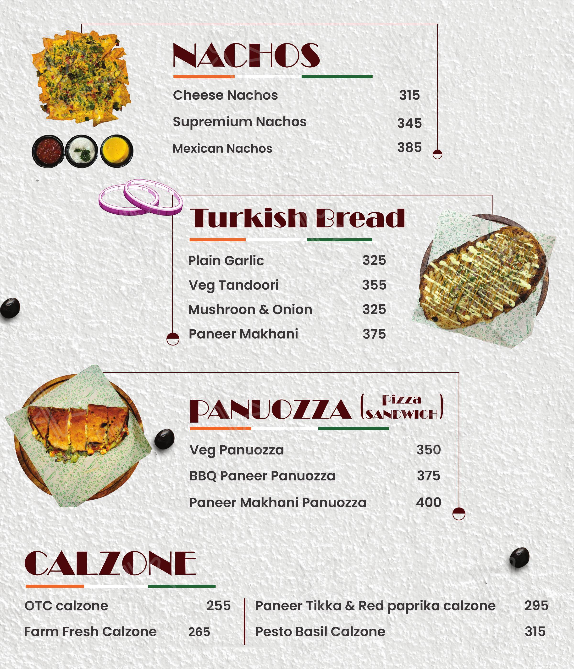 Pizzaiiolo Wood Fired Pizza SBR in Ahmedabad - Menu