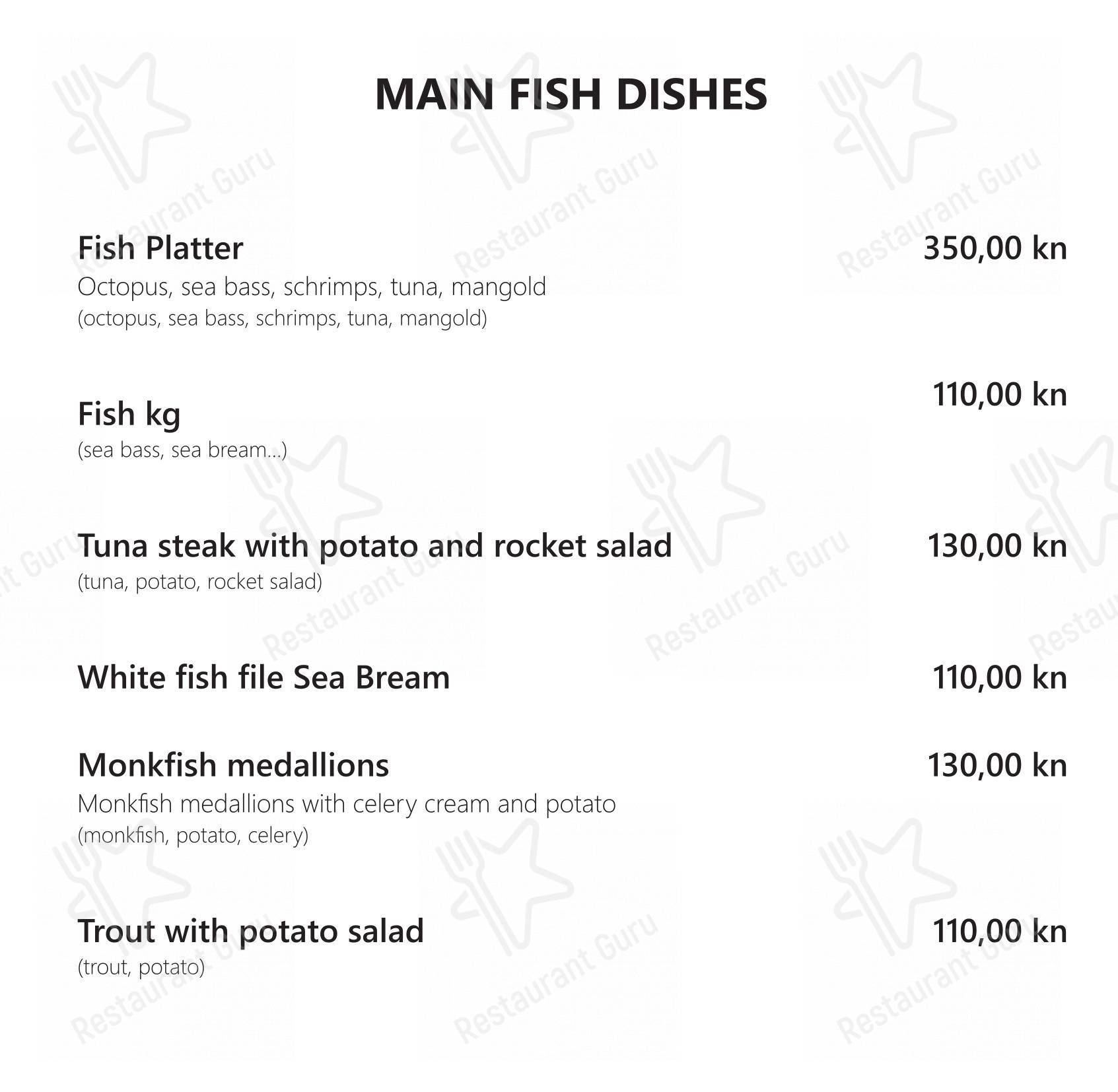 Menu per Restaurant Tusculum in Salona