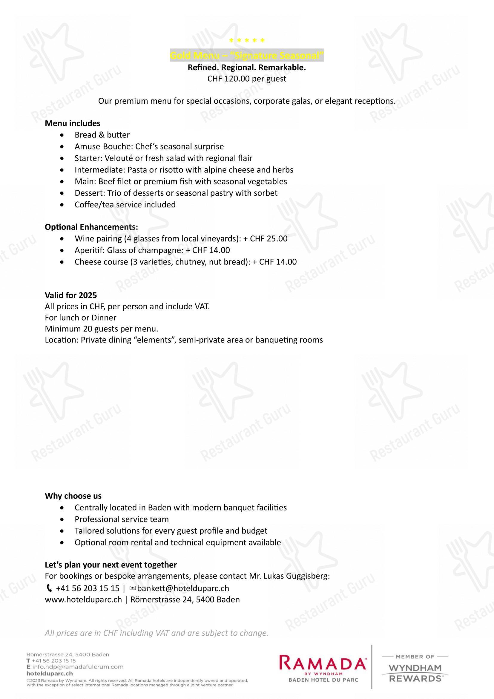 Menu di Restaurant elements - Menu bar