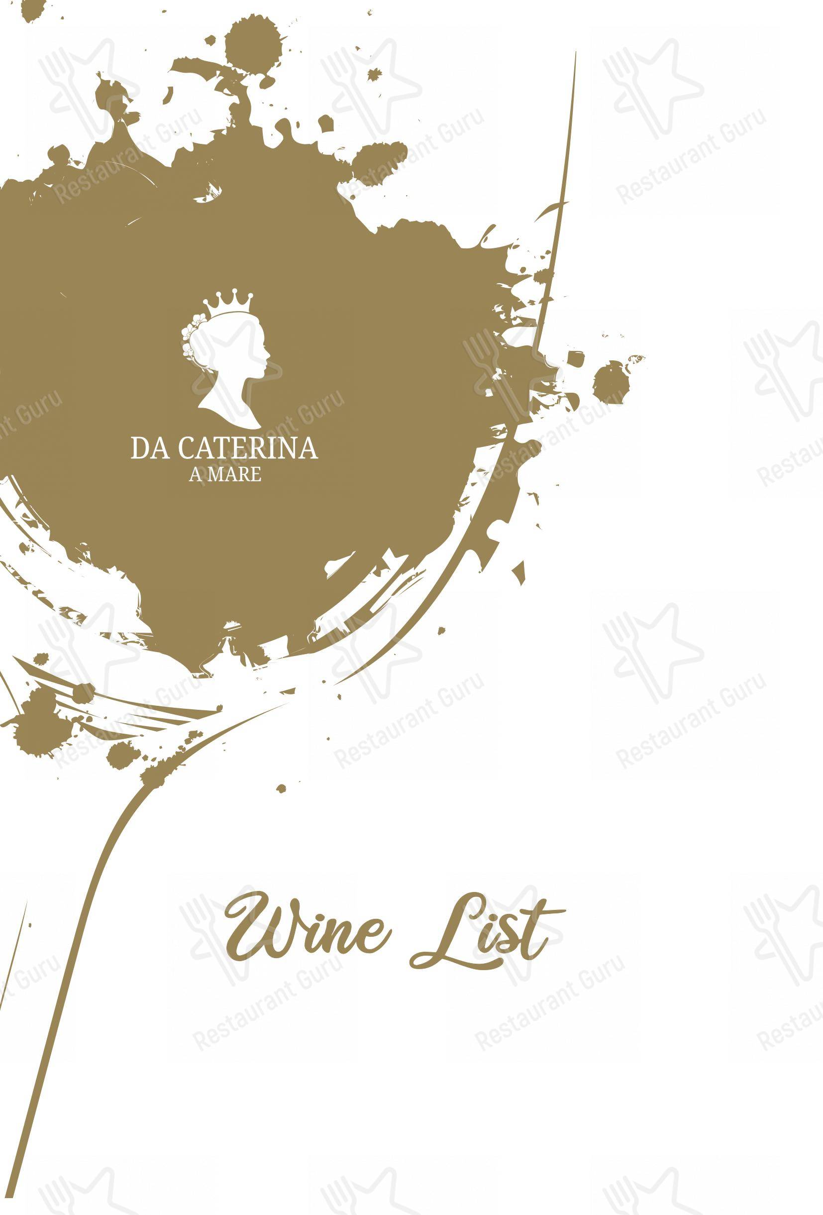 Menu di Ristorante Caterina a Mare - Menu