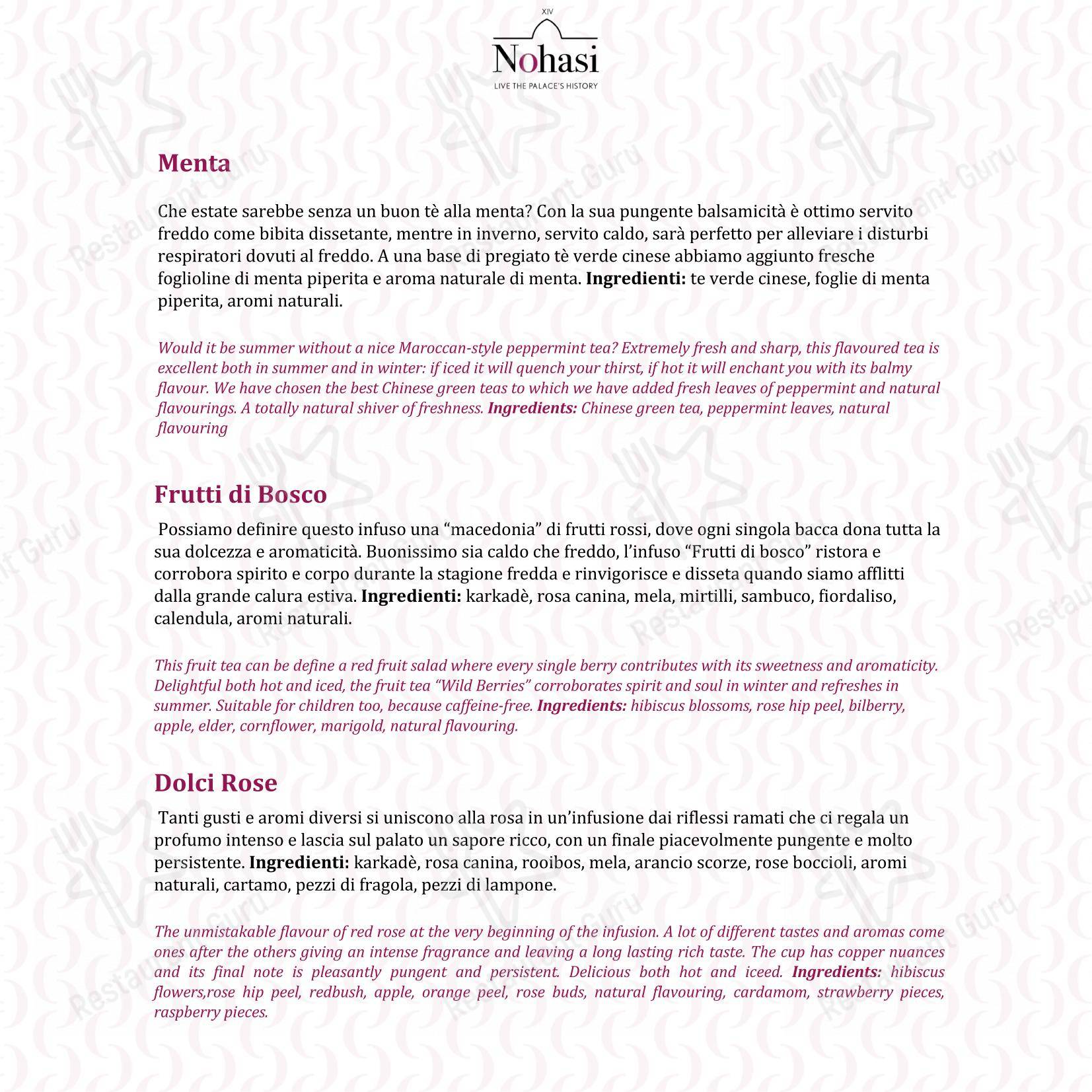 Menu pour Ristorante Signoria restaurant