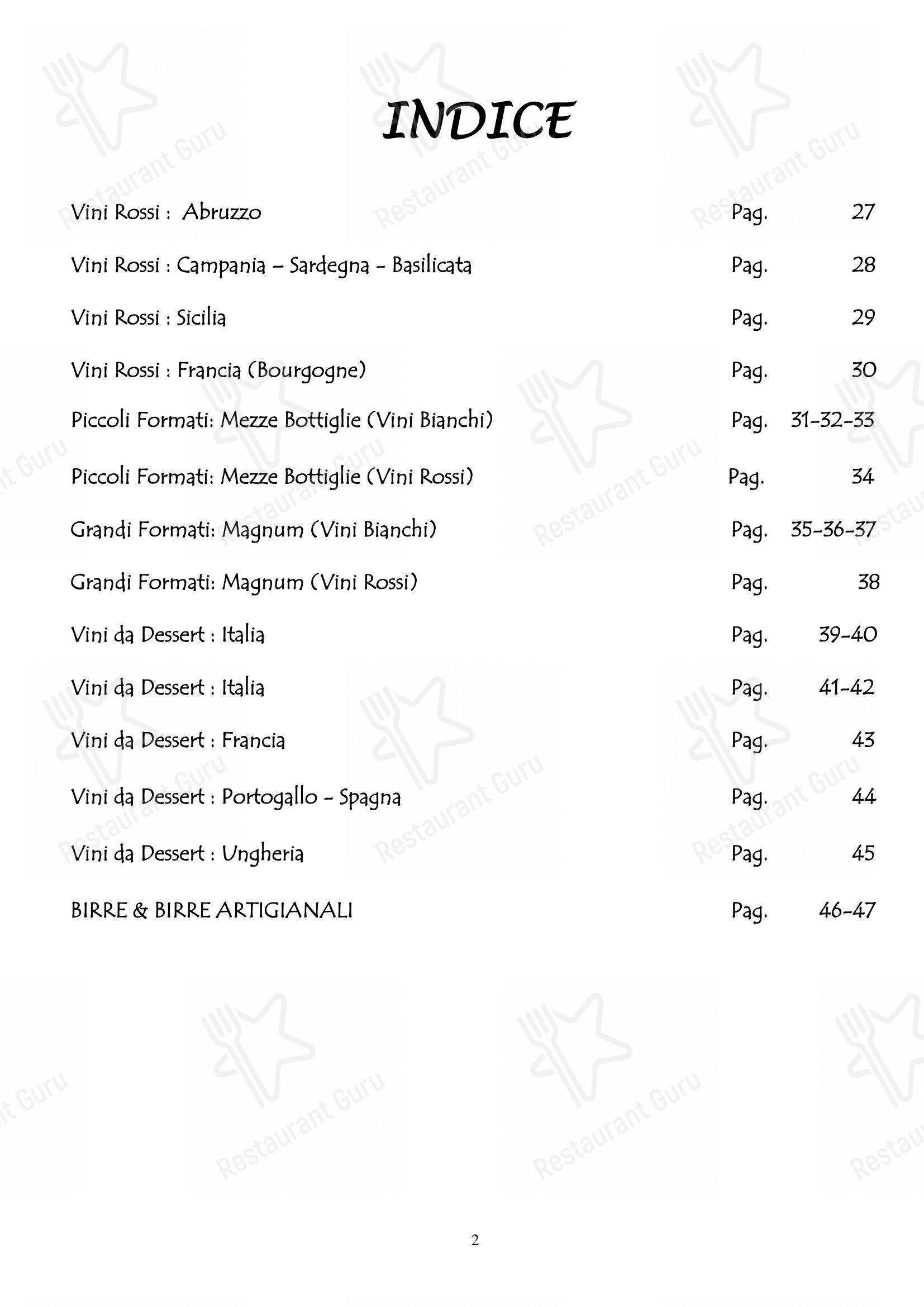 Ristorante da Miro in Viareggio - 菜单